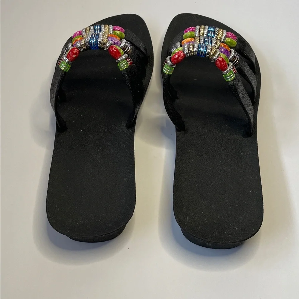NWOT PALI Hawaii Slide Colorful Beaded Women's Sandals. Size 9. - Picture 4 of 7